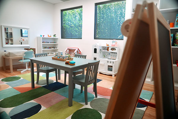 An image of the playroom at the Texas Insight Center where Danny Clark, LCSW provides child and teen therapy in Houston